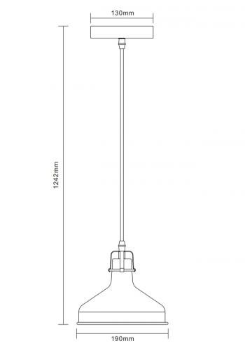 Светильник подвесной металлический Camelion PL-425S C71 Белый + хром