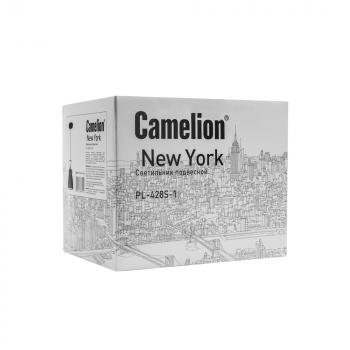 Светильник подвесной металлический Camelion PL-428S-1 C62 чёрный + медь
