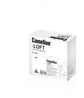 Светильник подвесной металлический Camelion PL-600 C67 чёрный + старинная медь