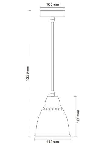 Светильник подвесной металлический Camelion PL-430S-1 C59 старинная медь