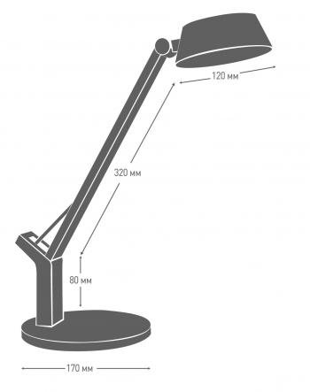 Светильник настольный Camelion KD-835 C03 серебро LED